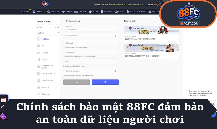 Chính sách bảo mật 88FC đảm bảo an toàn dữ liệu người chơi